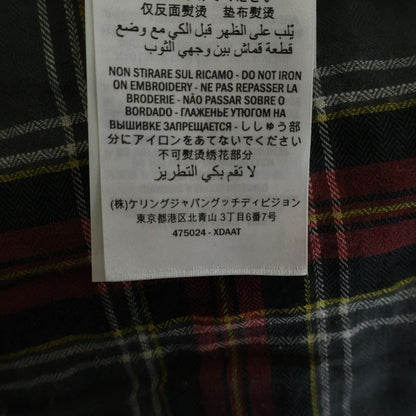 Gucci Gglogo Checkered Liner with Patch Oversize Denim Jacket Indigo