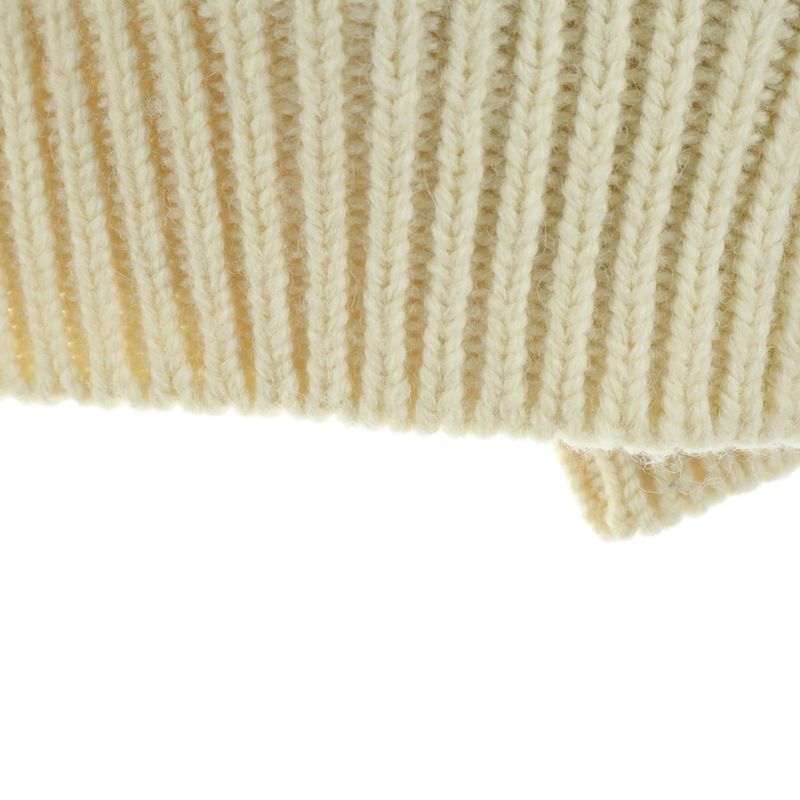 Celine Oversize Shetland Wool Crew Neck Long Sleeve Pullover Sweater Ivory Navy