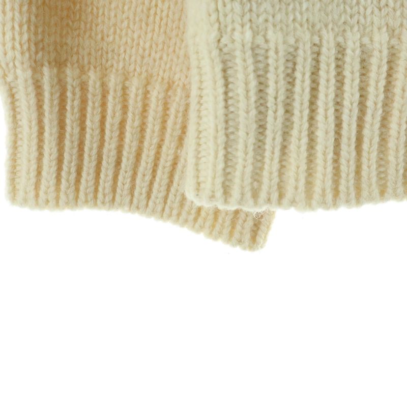 Celine Oversize Shetland Wool Crew Neck Long Sleeve Pullover Sweater Ivory Navy