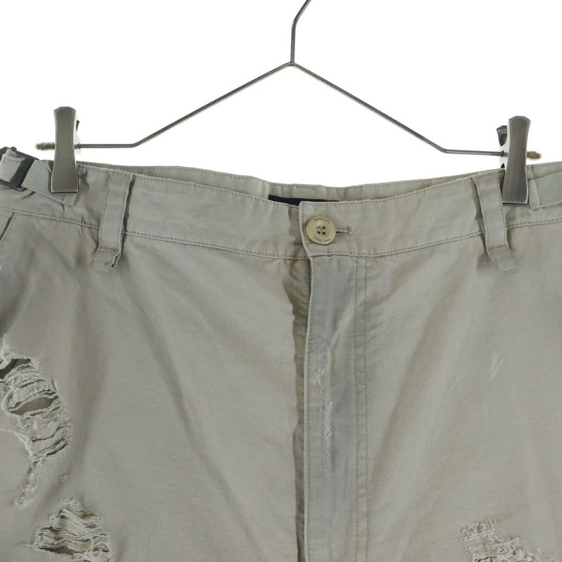 Balenciaga Distressed Radical Go Long Pants Beige