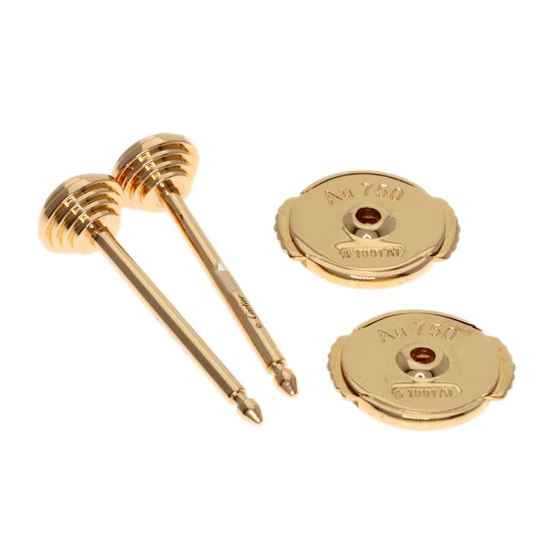 Cartier Damier XS Diamond Earrings 18k Pink Gold
