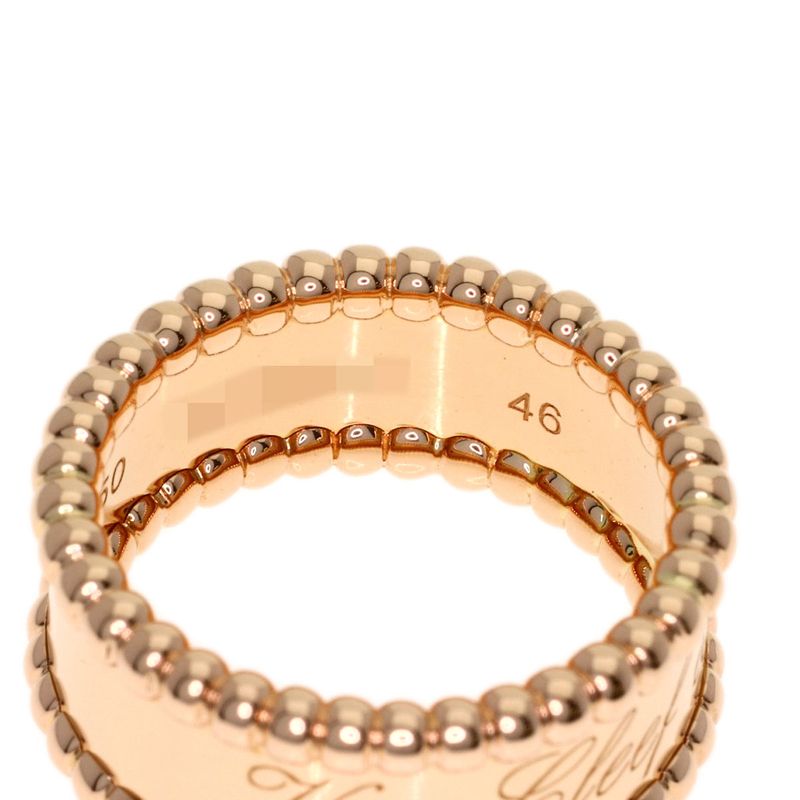 Van Cleef & Arpels Perlee Signature Ring 18k Pink Gold