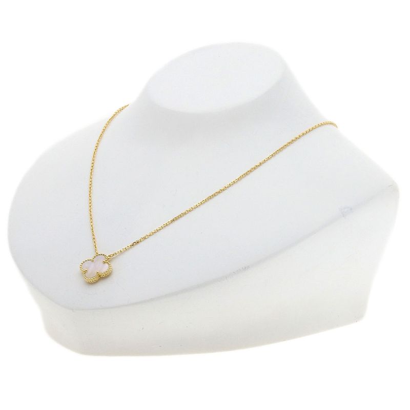 Van Cleef & Arpels Vintage Alhambra Mother of Pearl Necklace 18k Yellow Gold
