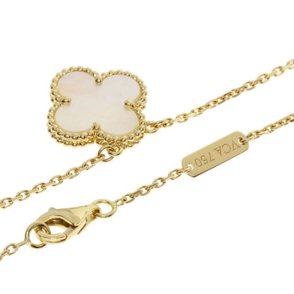 Van Cleef & Arpels Vintage Alhambra Mother of Pearl Necklace 18k Yellow Gold