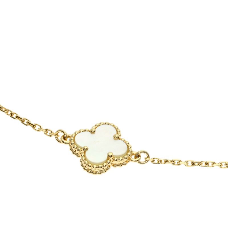 Van Cleef & Arpels Sweet Alhambra Mother of Pearl Bracelet 18k Yellow Gold