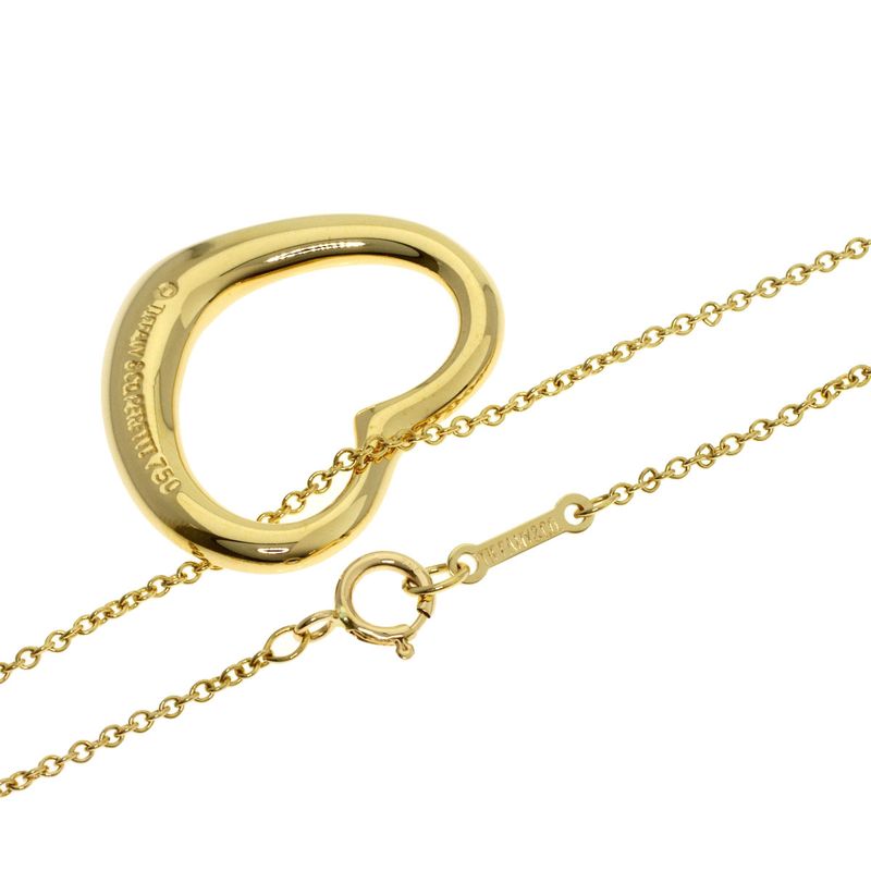 Tiffany & Co Open Heart Necklace 18k Yellow Gold