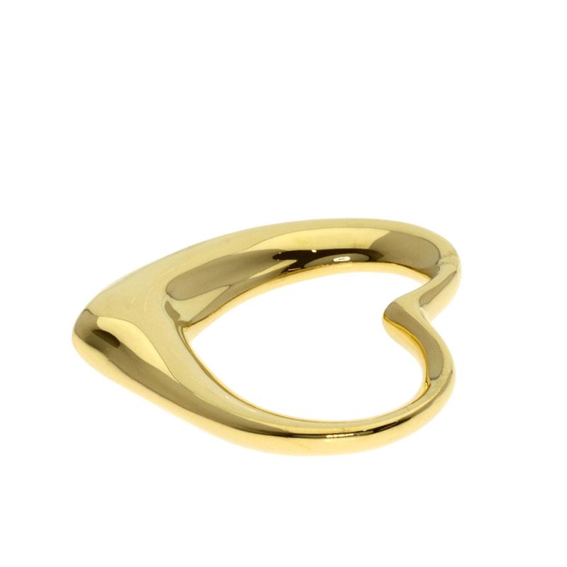 Tiffany & Co Open Heart Pendant Top 18k Yellow Gold