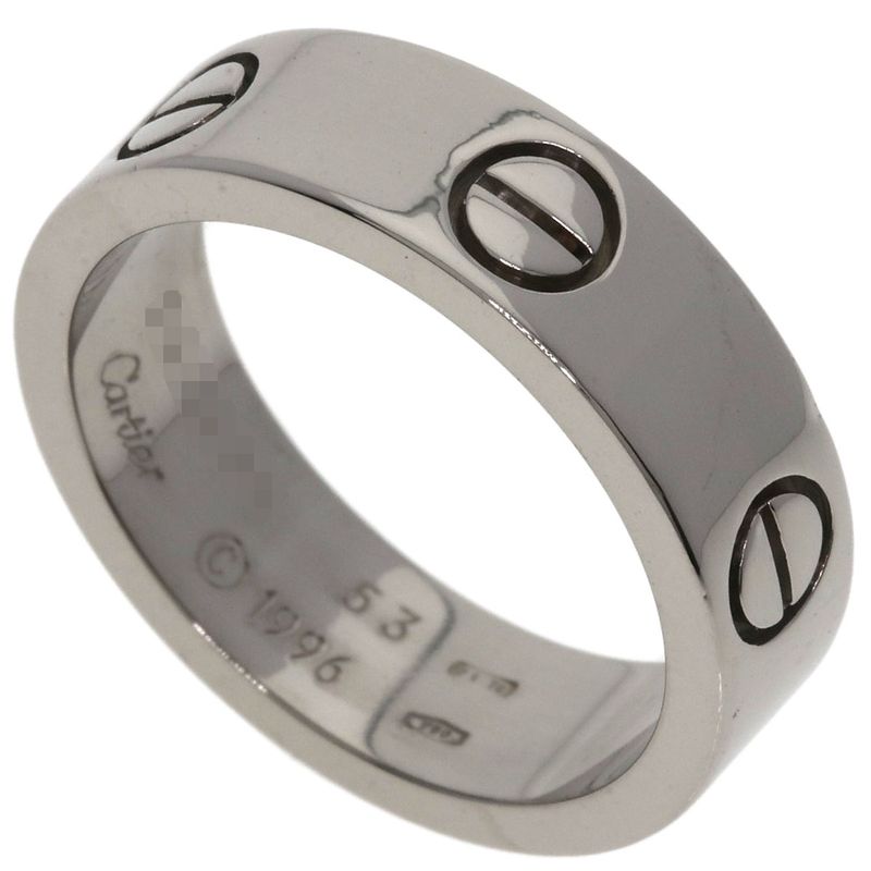 Cartier Love Ring 53 18k White Gold