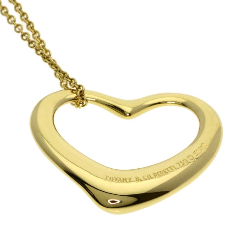 Tiffany & Co Open Heart Necklace 18k Yellow Gold