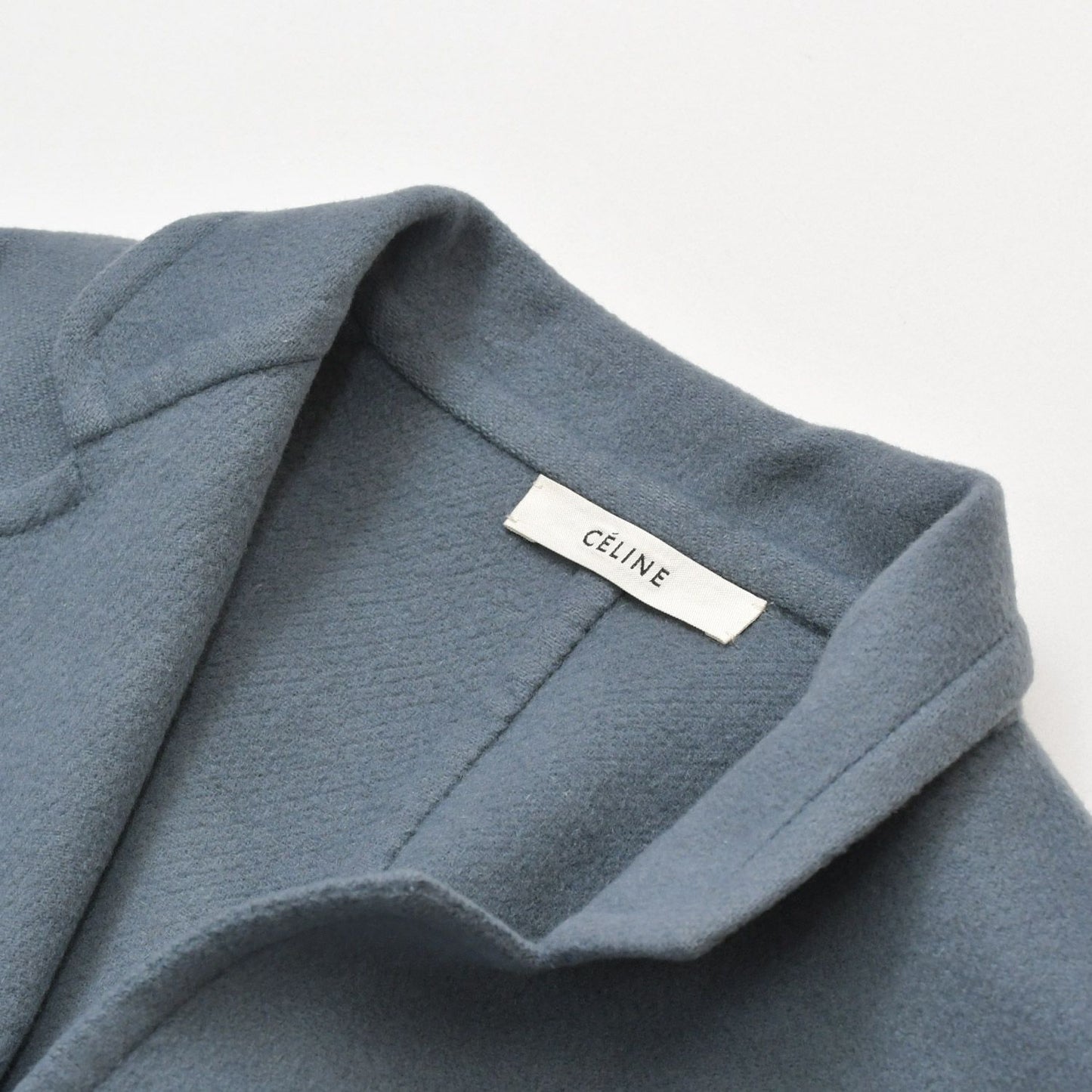 Celine Phoebe Philo Era Egg Crombie Coat Cashmere Gray 34 — view 4