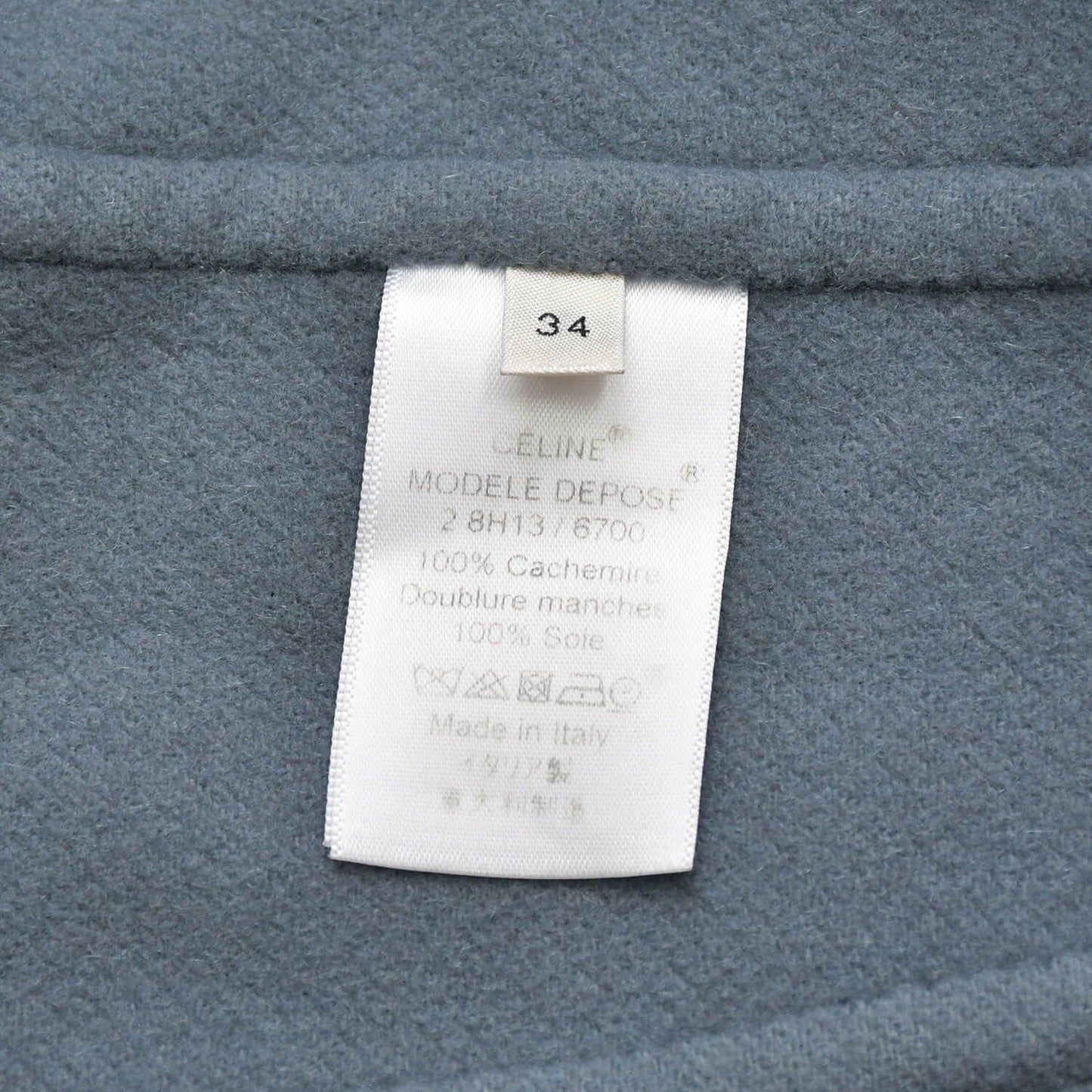 Celine Phoebe Philo Era Egg Crombie Coat Cashmere Gray 34 — view 7