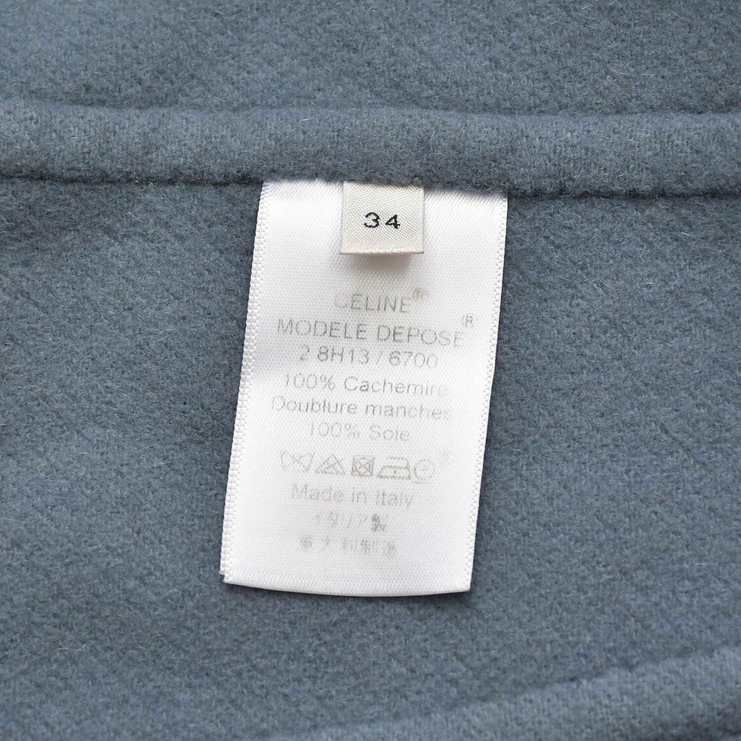 Celine Phoebe Philo Era Egg Crombie Coat Cashmere Gray 34 — view 7