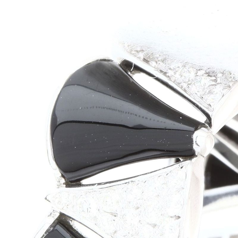 Bvlgari Diva Dream Diamond Onyx 53 Ring 18k White Gold