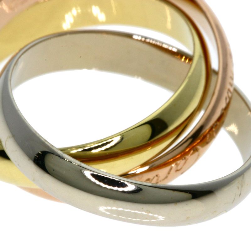 Cartier Trinity Color 50 Ring 18k Yellow Gold 18k Pink White