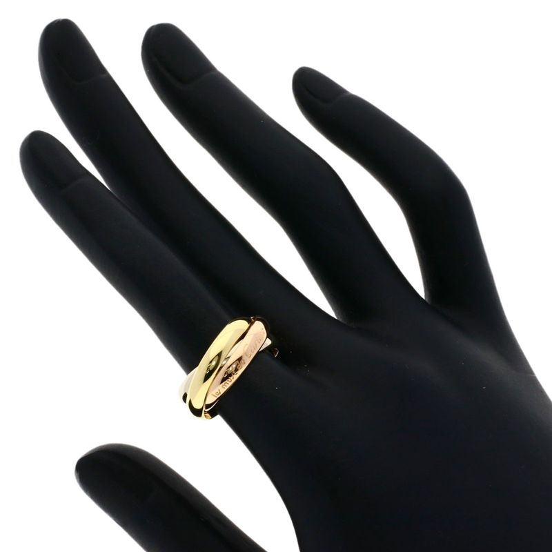 Cartier Trinity Color 50 Ring 18k Yellow Gold 18k Pink White