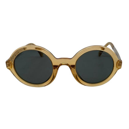 Chanel Sunglasses Clear Frame Logo Brown Silver Eyewear