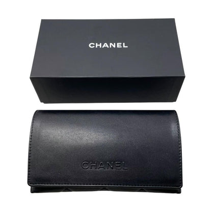 Chanel Sunglasses Clear Frame Logo Brown Silver Eyewear