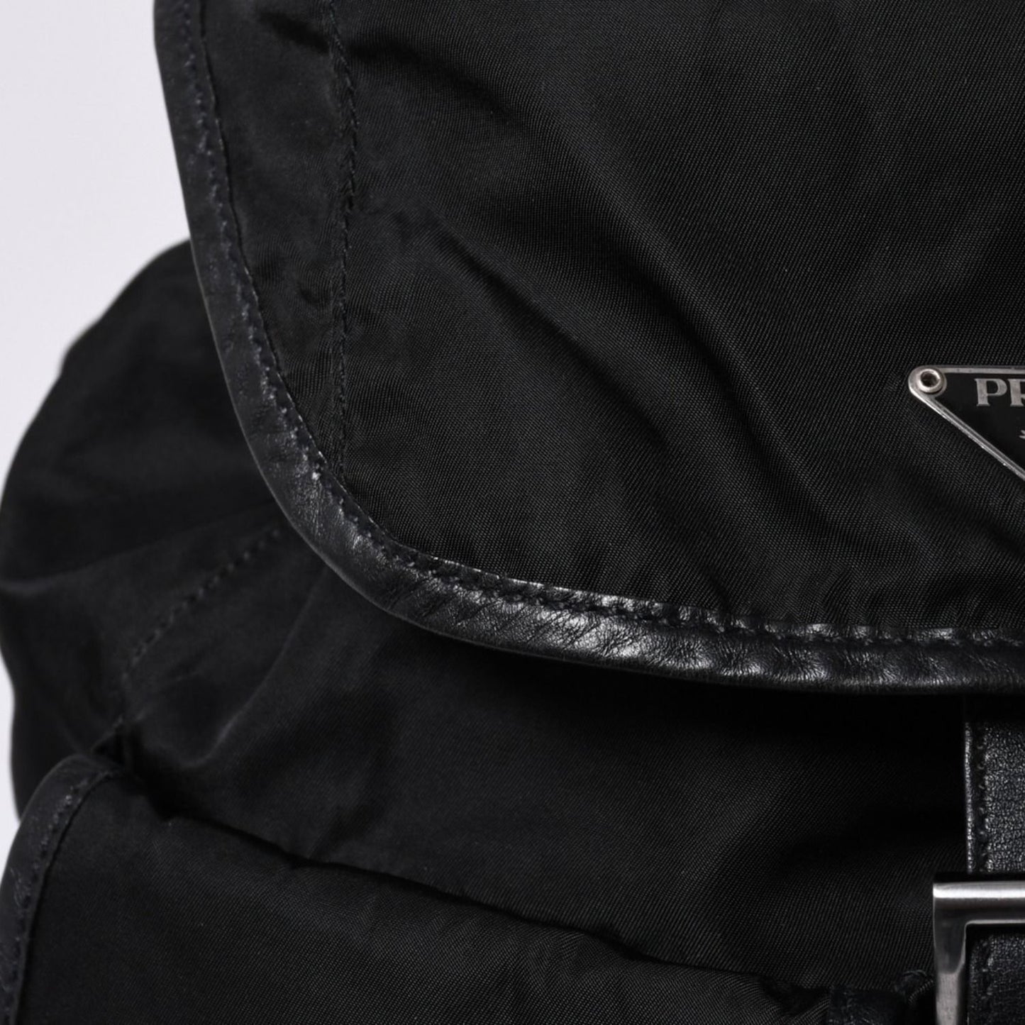 Prada Backpack Re-Nylon Black Nylon Saffiano Leather — view 7