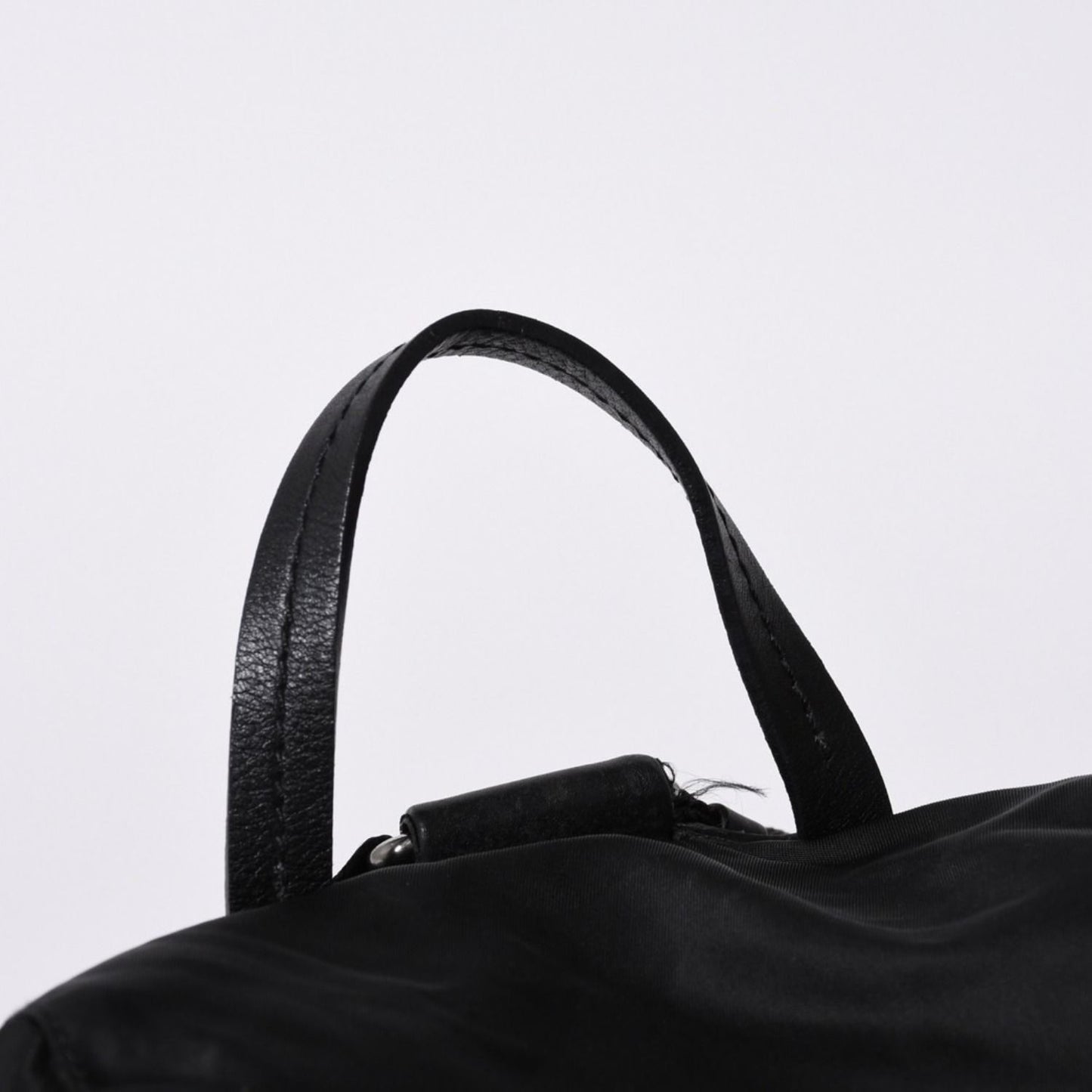Prada Backpack Re-Nylon Black Nylon Saffiano Leather — view 6