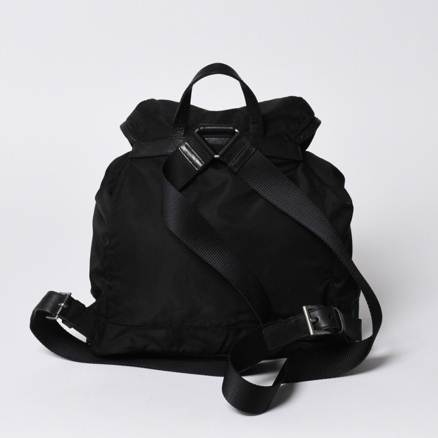 Prada Backpack Re-Nylon Black Nylon Saffiano Leather — view 2