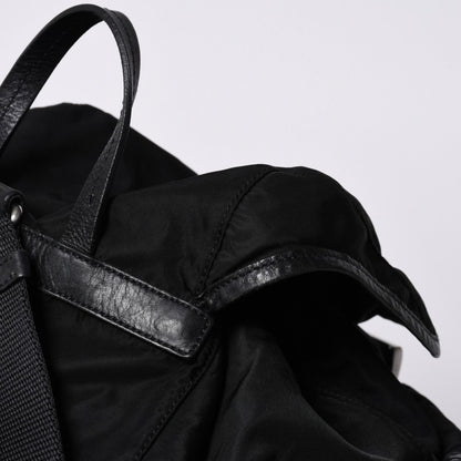 Prada Backpack Re-Nylon Black Nylon Saffiano Leather — view 5