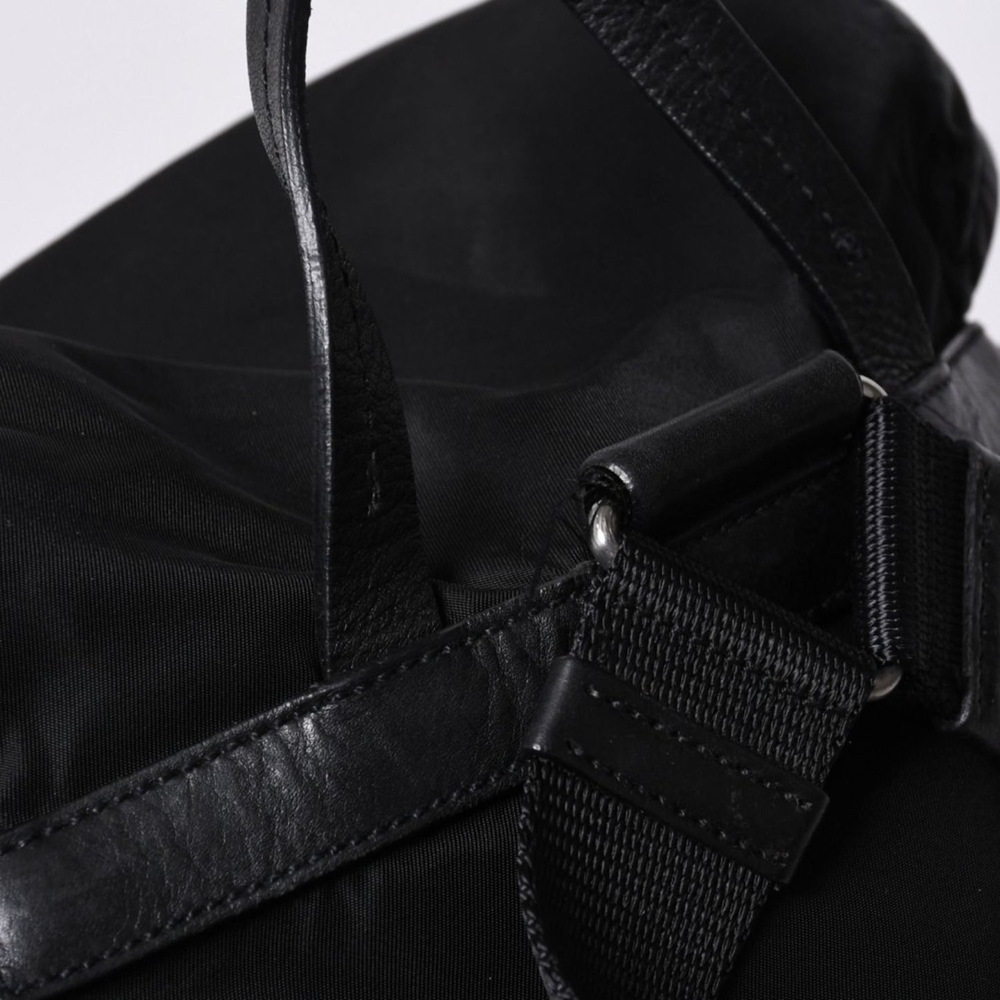 Prada Backpack Re-Nylon Black Nylon Saffiano Leather — view 4