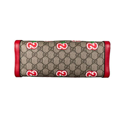 Gucci GG Apple Shoulder Bag Padlock Bag Beige Red Multicolor