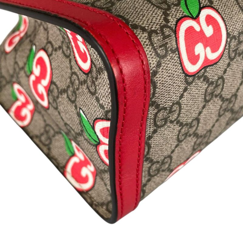 Gucci GG Apple Shoulder Bag Padlock Bag Beige Red Multicolor
