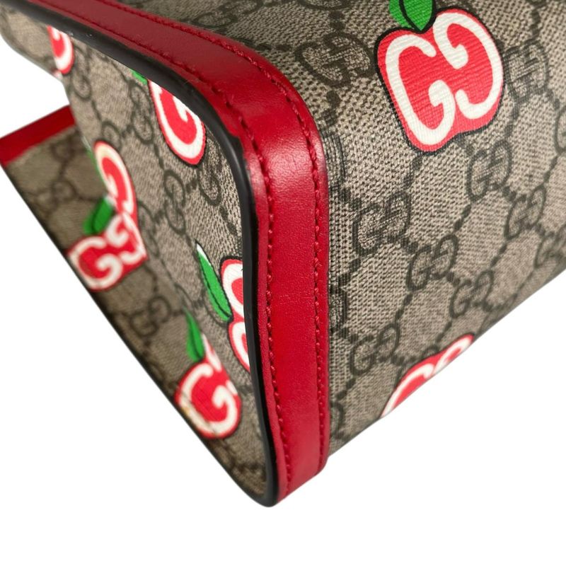 Gucci GG Apple Shoulder Bag Padlock Bag Beige Red Multicolor