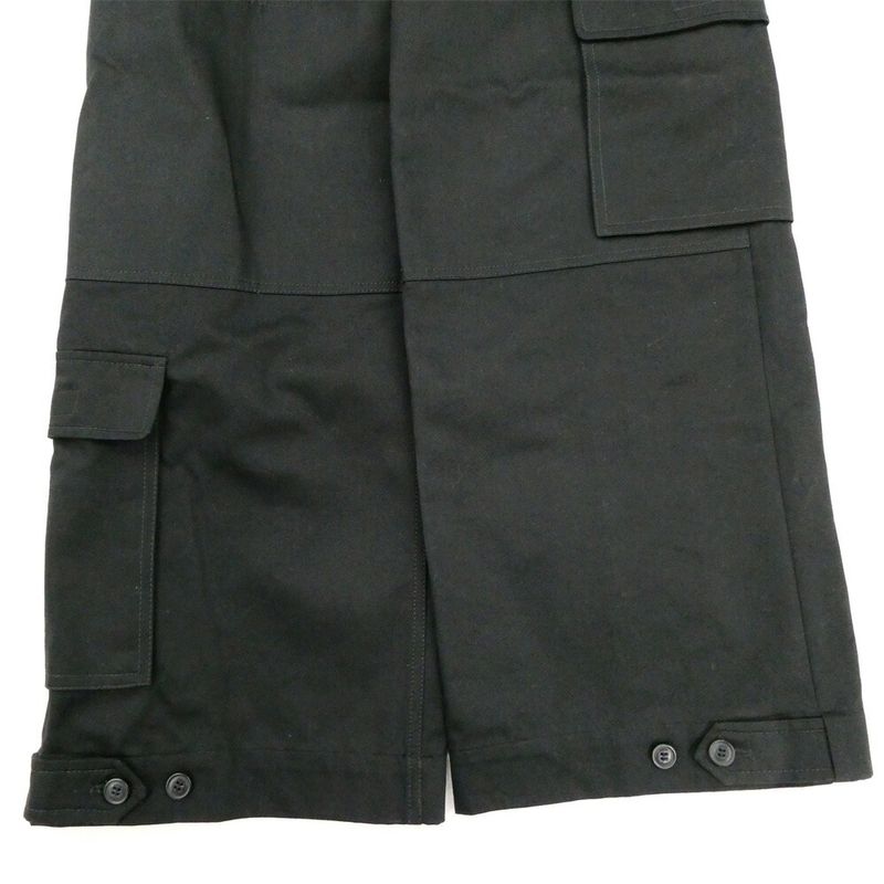 Gucci Logo Patch Wide Cargo Pants Zapro Black 44 Cotton