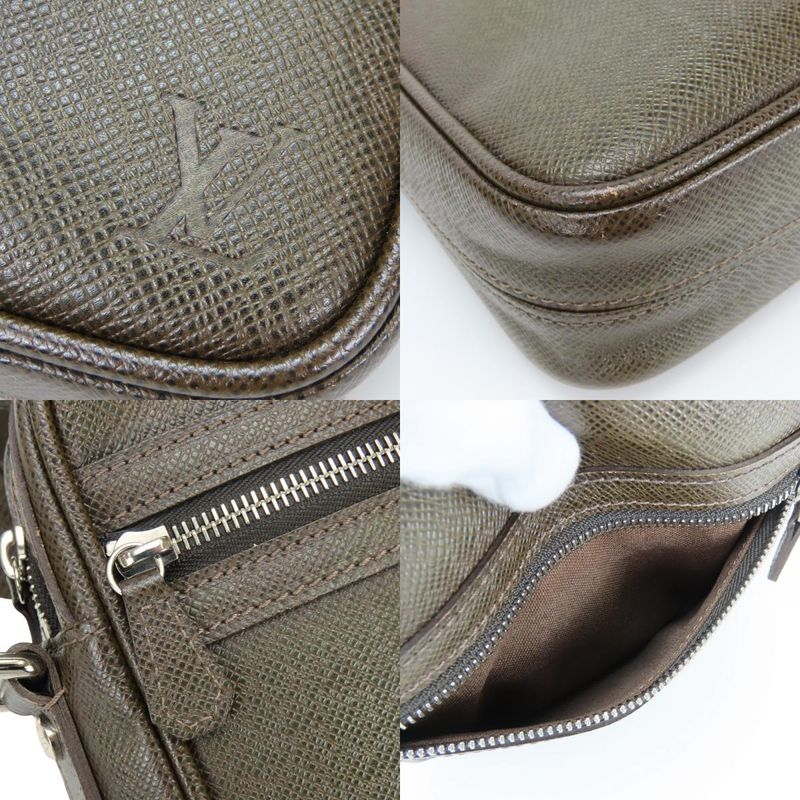 Louis Vuitton Shoulder Bag Dimitri Taiga Grizzly Brown Crossbody Casual Daily