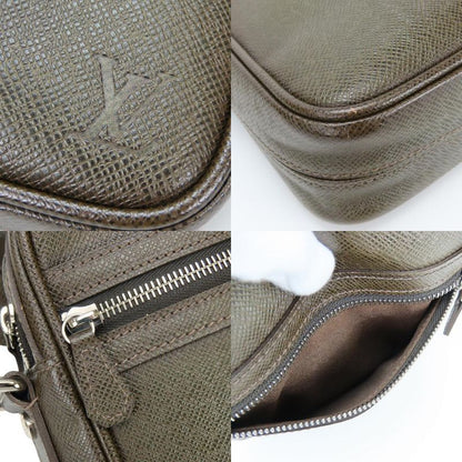 Louis Vuitton Shoulder Bag Dimitri Taiga Grizzly Brown Crossbody Casual Daily
