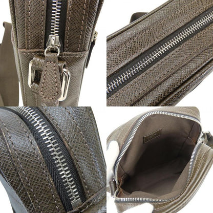 Louis Vuitton Shoulder Bag Dimitri Taiga Grizzly Brown Crossbody Casual Daily