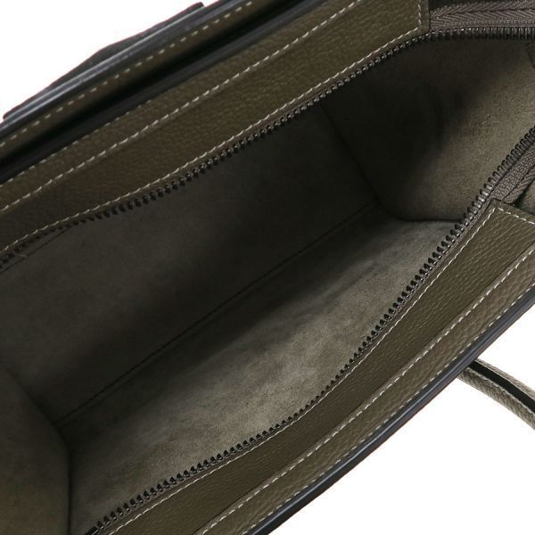 Celine Luggage Nano Drummed Calfskin Messenger Bag