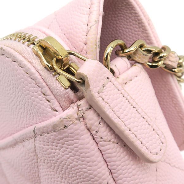 Chanel Quilted Caviar Chain Wallet