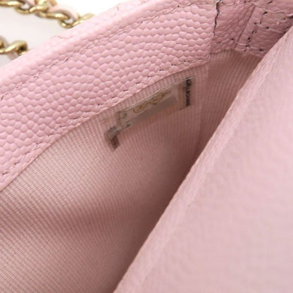 Chanel Quilted Caviar Chain Wallet