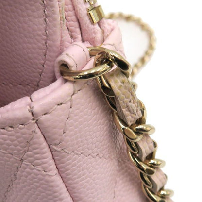 Chanel Quilted Caviar Chain Wallet