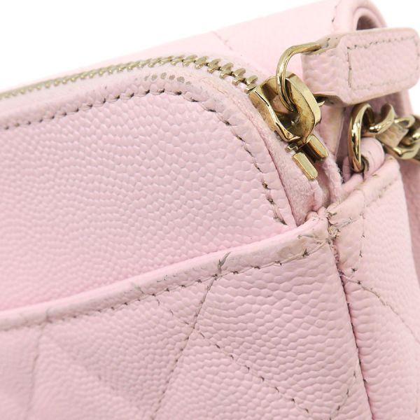 Chanel Quilted Caviar Chain Wallet