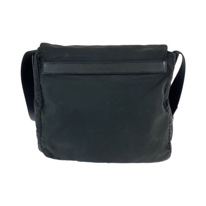Prada Tessuto Black Silver Nylon Shoulder Bag Pochette