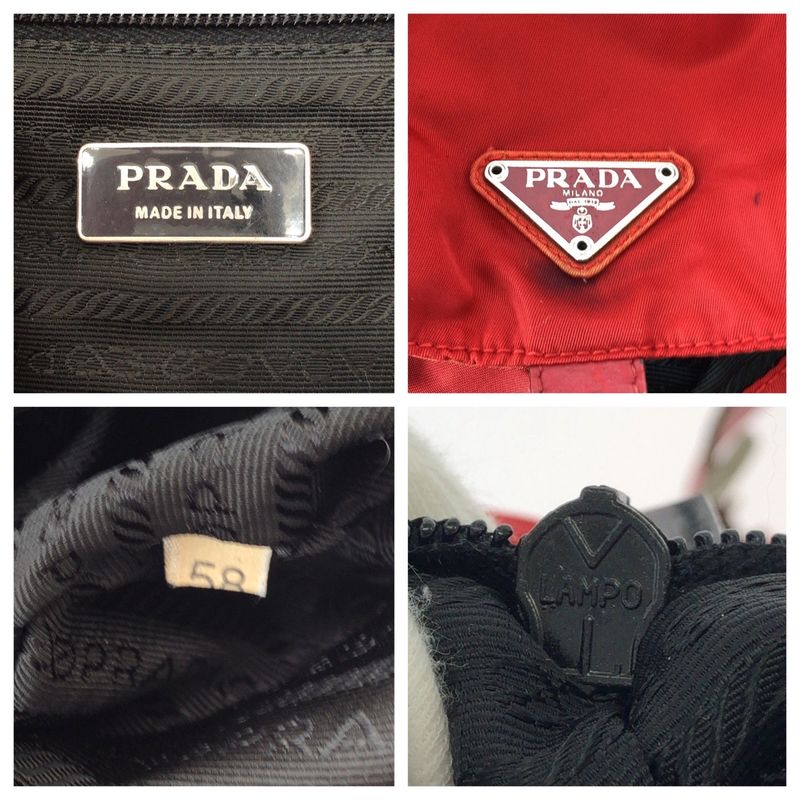 Prada Tessuto Red Silver Nylon Luc Backpack