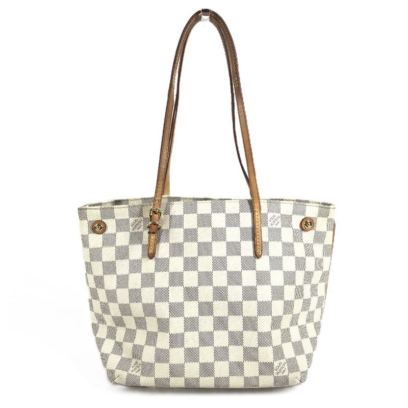 Louis Vuitton Shoulder Bag Cabas PM Damier Azur Canvas White