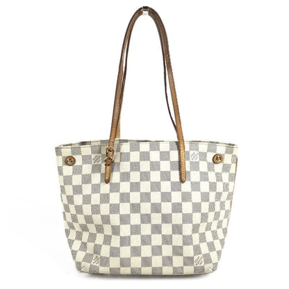Louis Vuitton Shoulder Bag Cabas PM Damier Azur Canvas White