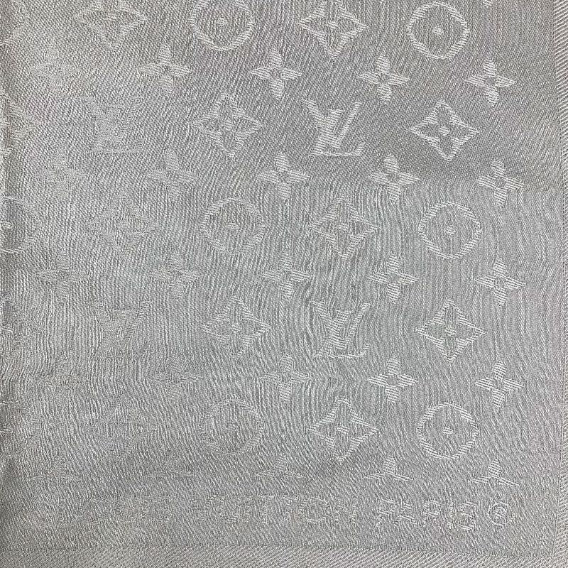Louis Vuitton Shawl Monogram Silk Beige Scarf
