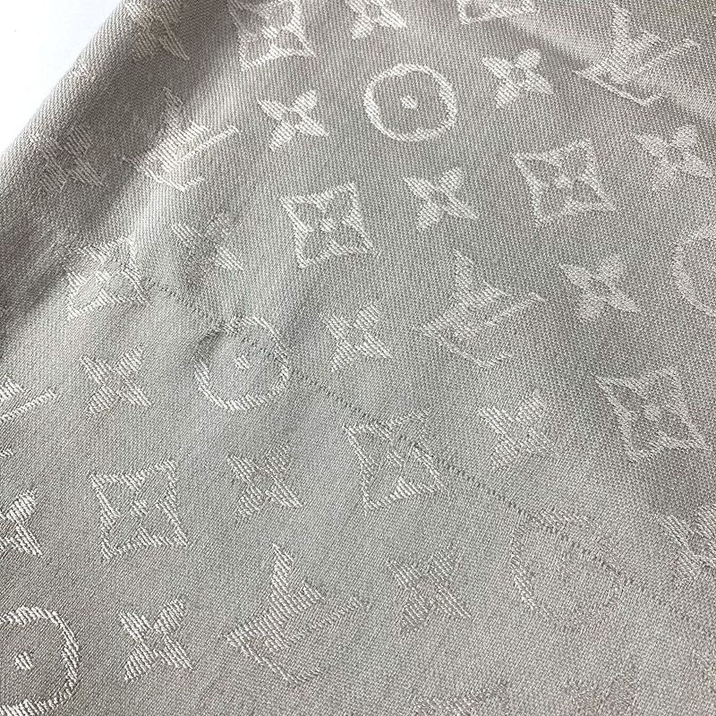 Louis Vuitton Shawl Monogram Silk Beige Scarf