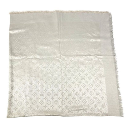 Louis Vuitton Shawl Monogram Silk Beige Scarf