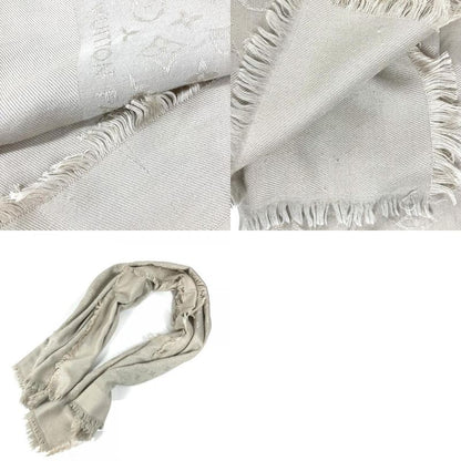 Louis Vuitton Shawl Monogram Silk Beige Scarf