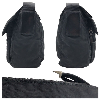 Prada Tessuto Triangle Logo Black Nylon Shoulder Bag Pochette