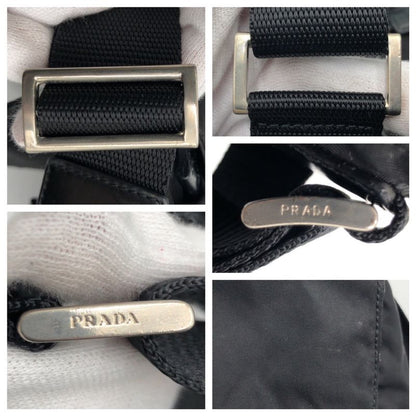 Prada Tessuto Triangle Logo Black Nylon Shoulder Bag Pochette