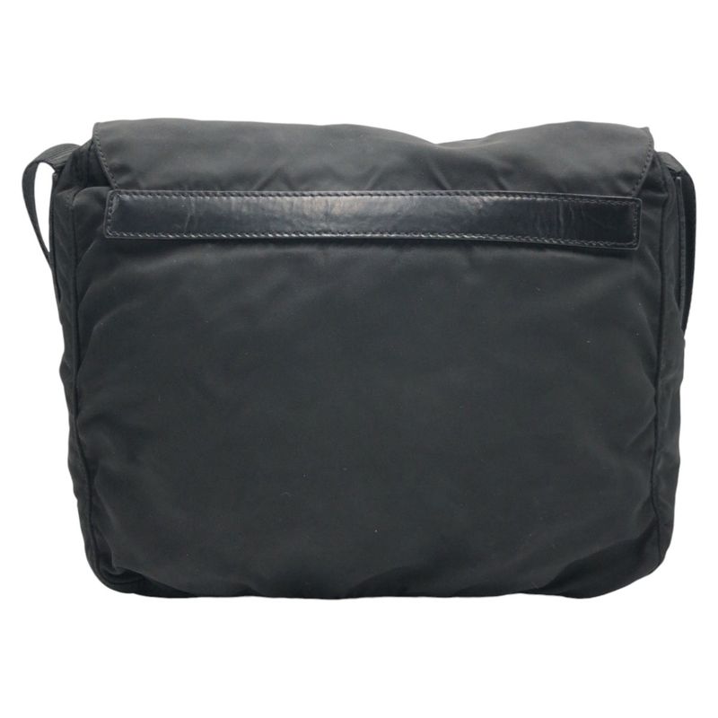 Prada Tessuto Triangle Logo Black Nylon Shoulder Bag Pochette