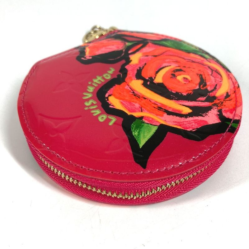 Louis Vuitton Coin Case Porte Monet Chapeau Monogram Vernis Canvas Pink